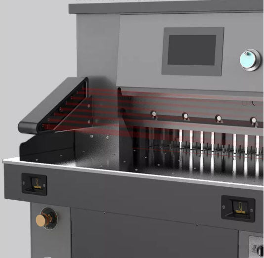 H5010L হাইড্রোলিক পরিবর্তনশীল ফ্রিকোয়েন্সি মাইক্রোকম্পিউটার প্রোগ্রাম কন্ট্রোল পেপার কাটার মেশিন 2