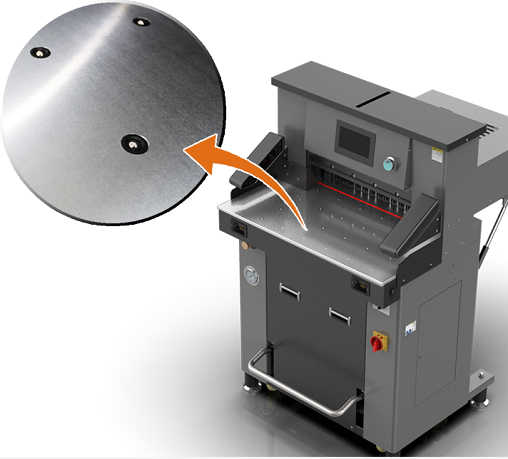 H5010L হাইড্রোলিক পরিবর্তনশীল ফ্রিকোয়েন্সি মাইক্রোকম্পিউটার প্রোগ্রাম কন্ট্রোল পেপার কাটার মেশিন 8