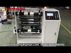 FQ-800A হাই স্পিড অটোমেটিক BOPP পিভিসি পিইটি পিই পিপি ফিল্ম পেপার কাটিয়া পুনরায় মোড়ানো মেশিন