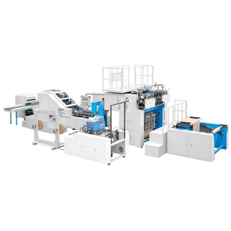 PRY-350T / 450T Fully Automatic Square Bottom Paper Bag Making Machine With Handle